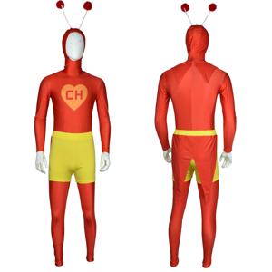 코미디언 코스프레 의상 점프 슈트 짧은 바지 멕시코 Chespirito 4 할로윈 코스프레 꿀벌 의상 맞춤형 의류 복장