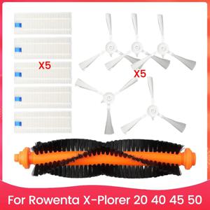 Rowenta X-Plorer 시리즈 20 40 45 50 RR6875 RR7275 RR8227 진공 청소기 부품 용 B47B-사이드 브러시 필터 키트