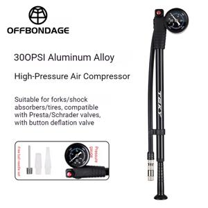 OFFBONDAGE 휴대용 자전거 펌프 300PSI 자전거 공기 펌프 휴대용 타이어 팽창기 게이지가 있는 MTB 로드 자전거 펌프 슈레이더 프레스타 밸브