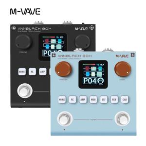 M-VAVE Annblack Box 멀티 이펙트 프로세서 & 앰프 모델러 (기타/베이스용) - 60개 이상의 이펙트, 20개의 앰프, 10시간 배터리, USB 오디오/OTG 지원
