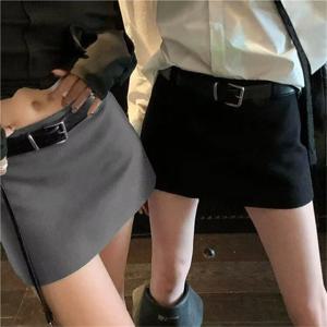 여름 블랙 미니 스커트 여성 로우 웨이스트 스커트 섹시 귀여운 2000년대 의류 Y2K 펜슬 마이크로 스커트 그레이 숏 스커트 비치