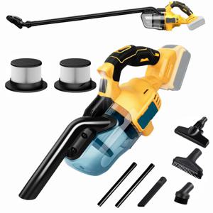 400W 무선 진공청소기, Dewalt 20V 배터리 호환, 휴대용 핸드 진공청소기, 바닥, 카펫, 자동차용 HEPA 필터 2개 포함