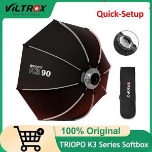 Triopo K3 시리즈 옥타곤 소프트박스 퀵셋업 보웬스 마운트 (소카니 X100 X60 미니 아푸처 300c 200xS 고독스 LED 비디오 라이트용)
