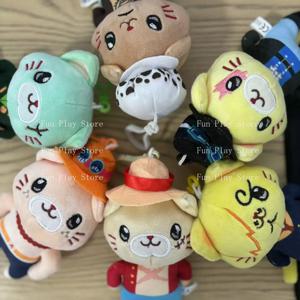 애니메이션 원피스 몽키 D. 루피 로로노아 조로 산지 울트라맨 에이스 사보 플러시 고양이 키체인 펜던트 귀여운 크리스마스 생일 선물