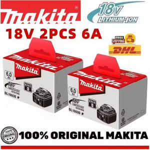 100% 정품 마키타 BL1860B 18V 6.0Ah 배터리(LED 전원 표시등 포함) LXT 무선 공구용, 사용 시간 연장