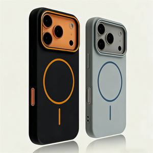 아이폰 18, 17, 16, 15, 14 Plus, 13, 12, 11 Pro Max용 고급스러운 무광 마그네틱 무선 충전 TPU 케이스, 에어 실리콘 커버