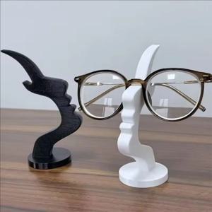 창의적인 측면 모양의 안경 홀더 스탠드, 안경 보관 랙용 3D 프린팅, 재미있고 실용적인 데스크탑 아트 장식품