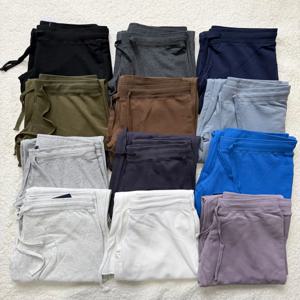 Raw Hem Drawstring 스포츠 스웨트팬츠 여성 봄 로우 웨이스트 스트레이트 롱 팬츠 캐주얼 심플 올 매치 아늑한 코튼 바지 New