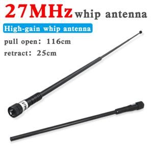 27MHz 텔레스코픽/로드 HT 안테나 SMA 여성형 25cm-116cm CB 무전기 텔레스코픽 안테나 2.15dB 고이득 HT 아마추어 안테나 CB 숏