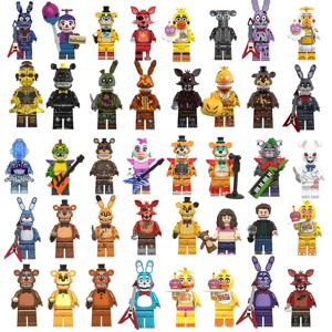 새로운 FNAF 나이트 게임 피규어 미니 피규어 빌딩 블록 스켈레톤 스릴러 장난감 선물 어린이 장난감 몰드 킹