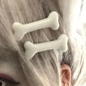 화이트 본 헤어핀 패션 러블리 여성 소녀 헤어웨어 바레트 헤어밴드 액세서리 생생한 강아지 뼈 모양 헤어 클립 사이드 헤어핀