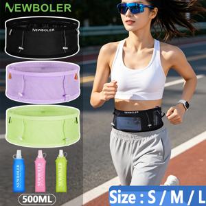 NEWBOLER 탄성 스포츠 허리 가방 팩 러닝 레이스 넘버 벨트 트라이애슬론 마라톤 레이스 사이클링 등산 폰 허리 가방