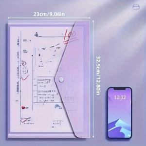 10pcs A4 투명 플라스틱 파일 폴더 방수 PP 문서 보관 가방 학생 시험지 및 사무실 조직 용품