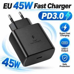 45W PD 초고속 충전기, USB-C 5A 데이터 케이블 (삼성 갤럭시 S24, S23, S22, S21 울트라, 플러스, 노트10, A54, A34 모델 호환)