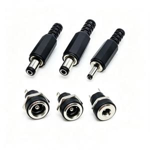 10pcs DC-022B 전원 공급 장치 잭 소켓 암 패널 마운트 커넥터 5.5 2.1mm 플러그 어댑터 5.5x2.1 2.5 3.5X1.3MM