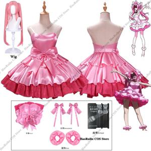 핫 좀비 스테이지 미지 코스프레 의상 애니메이션 외계인 스테이지 미지 핑크 푹신한 드레스 헤드웨어 가발 역할극 할로윈 카니발 의상