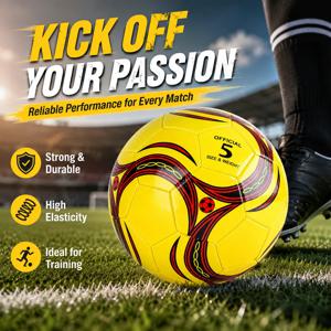 1개, 3호, 4호, 5호 사이즈의 축구공, 어린이 및 성인을 위한 실외 축구 훈련용 공, 경기 및 연습용 스포츠 용품