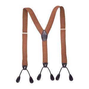 빈티지 스타일의 남녀 공용 성인용 가죽 장식 버튼형 Y자형 조절 가능한 신축성 있는 바지 끈, 웨딩 파티용