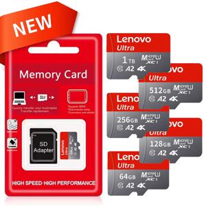 Lenovo 메모리 카드 1TB, 고속 메모리 카드 128GB, 마이크로 SD 카드 512GB, 256GB, 클래스 10, TF 플래시 카드 (스마트폰, 태블릿, 드론용)