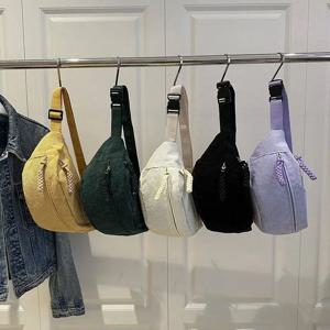 스트리트 스타일 캐주얼 스포츠 여성용 숄더백 심플 여름 트렌디 크로스바디 체스트백 부드러운 소재 휴대폰 포켓