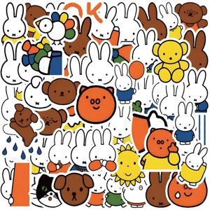 50PCS 귀여운 미피 스티커 만화 토끼 소녀 포켓 장식 카와이 스티커 전화 케이스 노트북 방수 스티커 장난감
