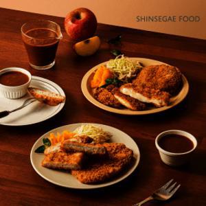 신세계푸드 한돈 등심/치즈 돈까스 120gX10팩 세트 + 문경사과 소스 3팩 증정 국내산