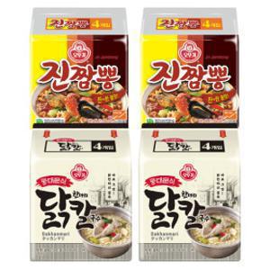 오뚜기 닭한마리 칼국수 2팩+진짬뽕 2팩(총16개입)
