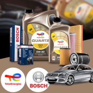 C220 W205 블루텍 (OM651) 디젤 토탈 쿼츠 이네오 넥스 5W30 엔진오일필터세트 6Liter