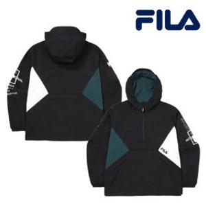 휠라 공용 아노락 배색 오버핏 자켓 JKF2112X BLK