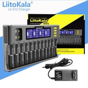 LiitoKala Lii-S12 12 슬롯 18650 배터리 충전기 20700