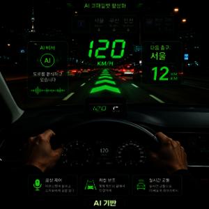 전면 업그레이드차량용 HUD 헤드업 디스플레이 스마트 헤드업디스 자동차 속도계 플레이 전차종 호환