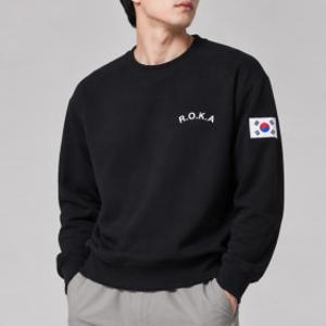 ROKA 로카 기모 맨투맨 남성 긴팔티 태극기 군인 군용 티셔츠