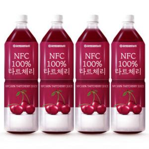 참앤들황토농원 NFC 100% 타트체리 주스 착즙 원액 1000ml 4병 (총 4000ml)/스타배송 당일출고