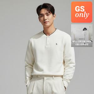 [GS 단독] [TAG가 139,000원] 헤지스 남성 26FW 크림 라인배색 면혼방 긴팔티셔츠 HZTS6D899CR
