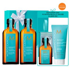 [백화점][모로칸오일] [공식] 트리트먼트 100ML 듀오(+펌핑기)+본품 2종