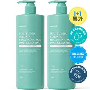 메르헨트 [1 +1] 어성초 히알루론산 대용량 폼클렌징 500ml 약알칼리 클렌징폼 세안제 폼클렌저 거품