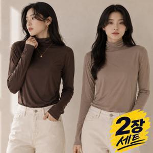 [시노코 2장세트] 소프트 폴라 티셔츠 12컬러 FREE-XL