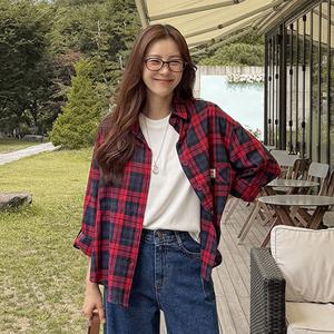 [조아맘] 포레스 체크 셔츠