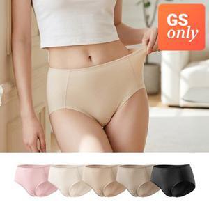 [9/10(목) 3천원 쿠폰]오모떼 데일리 베이직 여성 맥시 햄 노라인 팬티 5종 풀세트