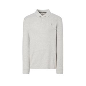 헤지스 남성 25FW SOFT COTTON 그레이멜란지 인터록 긴팔 폴로 셔츠 HZTS5F302G1