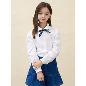 [빈폴키즈] 여아 옥스포드 셔츠 & 리본타이 세트  화이트 (BI6764GE11)