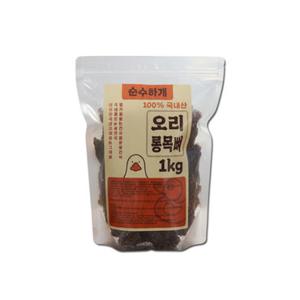 순수하개 오리롱목뼈 1kg 사사미 대용량 국내산 수제 강아지간식