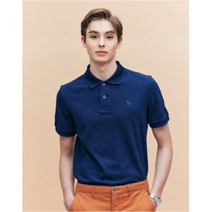 헤지스 남성 25SS INDIGO DYE 반팔 피케 티셔츠 HZTS5B406B2