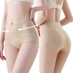 여성 심리스 X자 보정팬티 하이웨스트 뱃살보정 힙업 무봉제 누디팬티