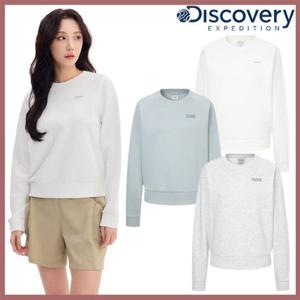 [백화점]디스커버리 25SS 이월/할인 여성 우먼스 스몰로고 맨투맨 티셔츠 캐쥬얼/데일리 DWMT41051-GSAS