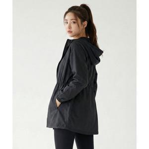 캔디팝 여성 경량 바람막이 후드 롱 자켓(AB42JK015W)