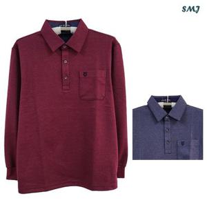 SMJ1224 잔피엘 긴팔 카라 티셔츠 중년 남성 티셔츠 FW