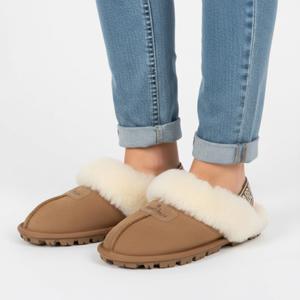 오즈어그웨어 UGG 키즈 코케트 백스트랩 양털 슬리퍼 (OUW139EB-CHESTNUT)