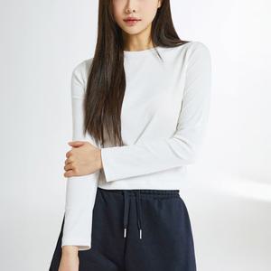 [스파오] [소프트비스코스] 세미 크롭 긴팔티 (SPLWE23G04-O)