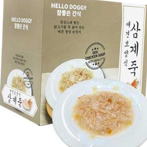 헬로도기 반려견 영양 특식 삼계죽 80g 강아지 보양식 습식 사료